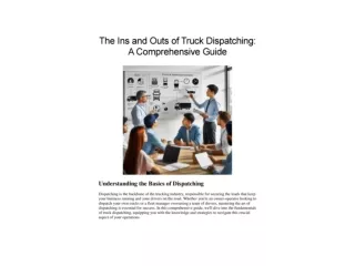 The Ins and Outs of Truck Dispatching: A Comprehensive Guide