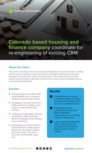 Optimizing CRM System for a Colorado-Based Housing and Finance Company
