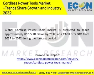 cordless power tools market trends share growth