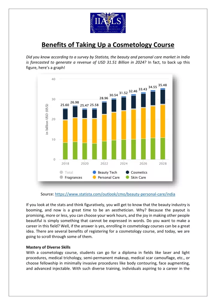 benefits of taking up a cosmetology course