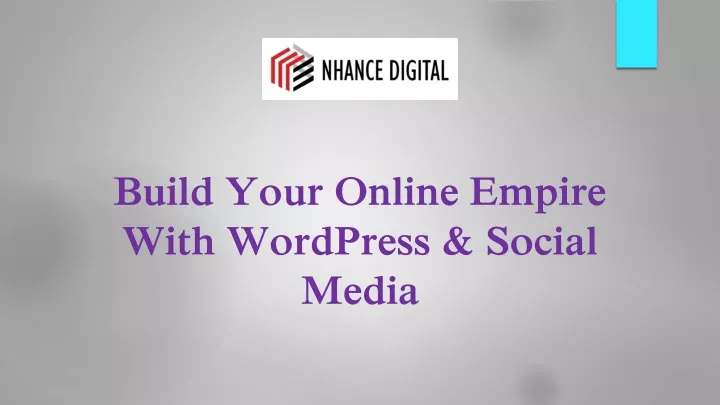 build your online empire with wordpress social media