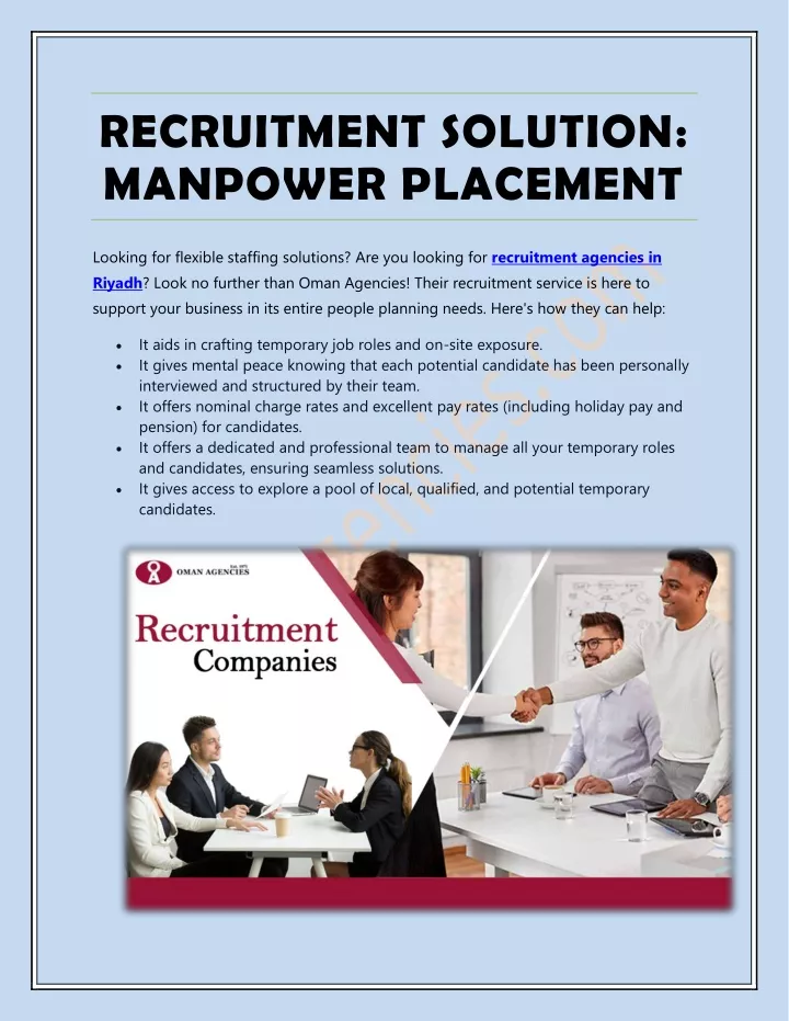 recruitment solution manpower placement