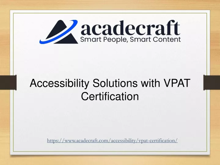 accessibility solutions with vpat certification