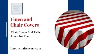 Get Rental of Chair Covers and Table cloths - Shop Now