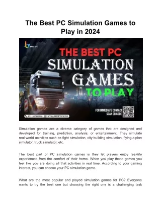 Best PC Simulation Games
