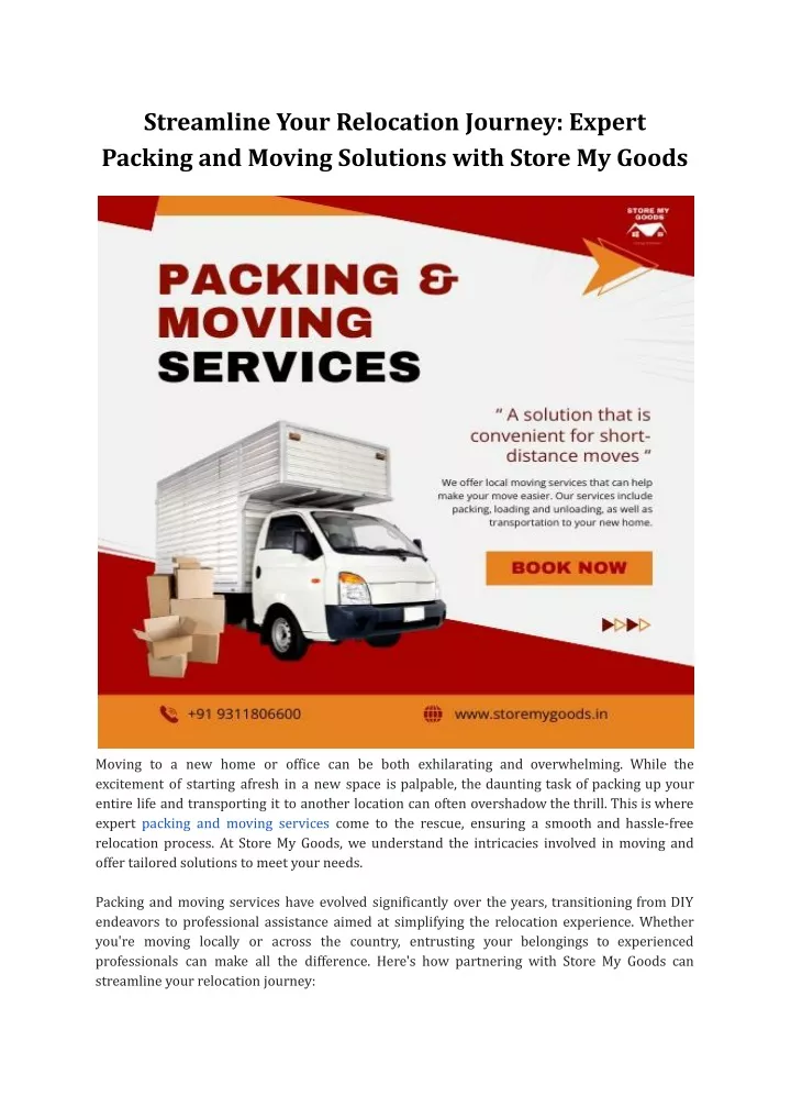 streamline your relocation journey expert packing