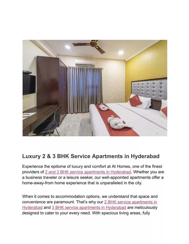 luxury 2 3 bhk service apartments in hyderabad