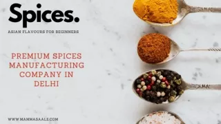 Premium Spices Manufacturing Company in Delhi