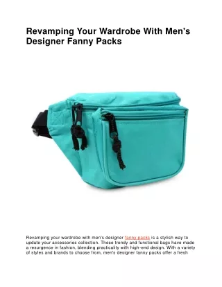 Discover Stylish Men's Designer Fanny Packs at Dalix