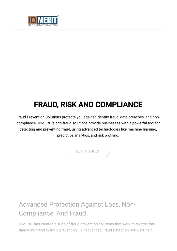 fraud risk and compliance