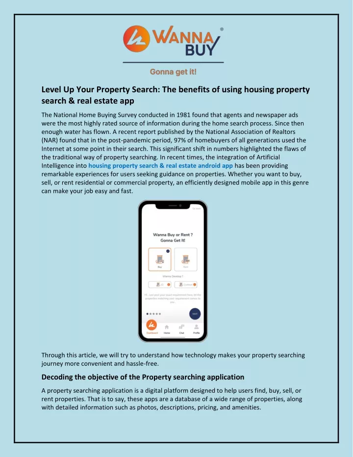 level up your property search the benefits