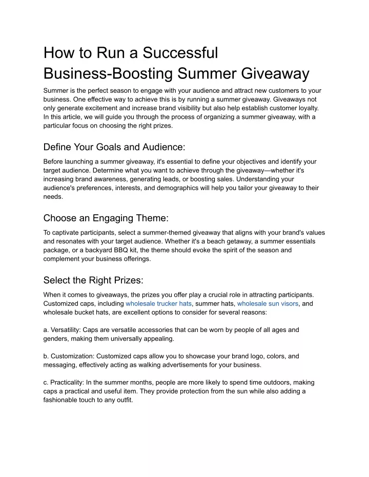 how to run a successful business boosting summer