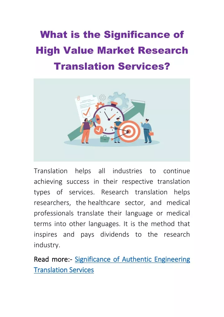 what is the significance of high value market