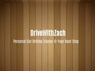 Personal Car Driving Trainer at Your Door Step.