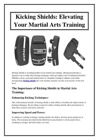 Kicking Shields Elevating Your Martial Arts Training
