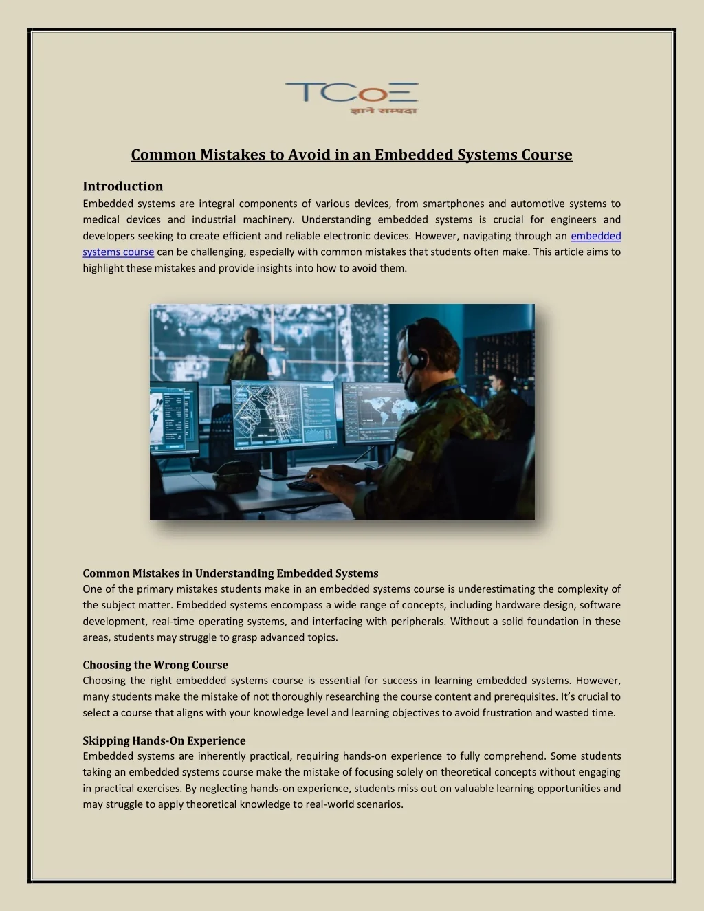 PPT - Common Mistakes to Avoid in an Embedded Systems Course PowerPoint ...