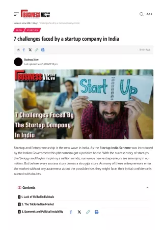 7 challenges faced by a startup company in India
