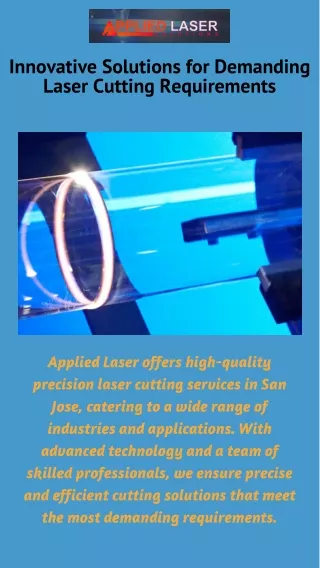 innovative solutions for demanding laser cutting