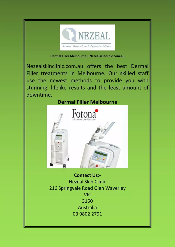 dermal filler melbourne nezealskinclinic com au