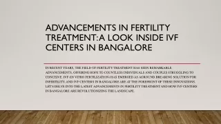 Advancements in Fertility Treatment