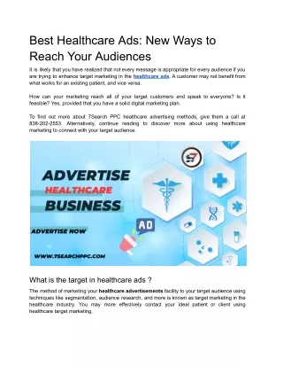 Best Healthcare Ads_ New Ways to Reach Your Audiences