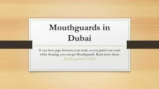 Mouthguards in Dubai