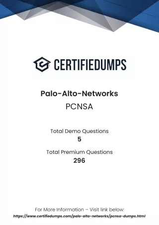 "Master Your Network Security with Cerifiedumps : PCNSA Certification Guide"