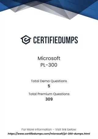 Master Dynamics 365 with Certifiedumps : PL-300 Certification Guide