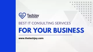 Best IT Consulting Services for Your Business - The Tech Joy