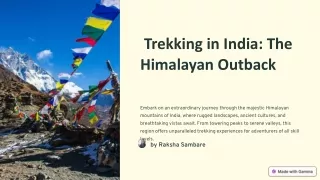 Trekking in India