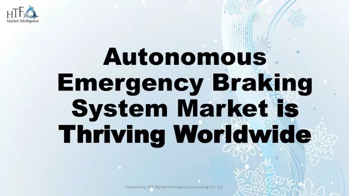 autonomous emergency braking system market is thriving worldwide