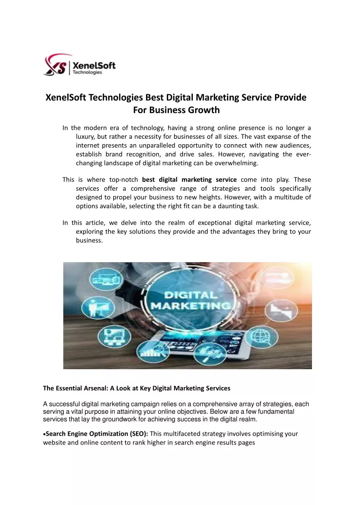 xenelsoft technologies best digital marketing