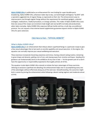 alpha x10nd ultra is publicized as an enhancement