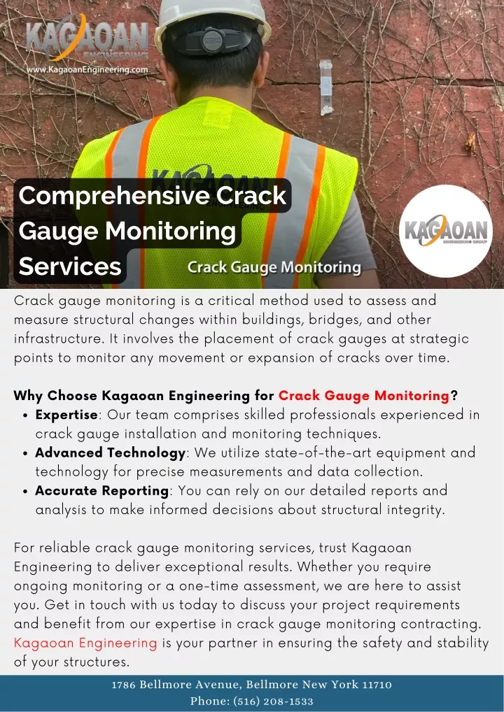 comprehensive crack gauge monitoring services