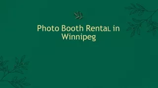 Photo Booth Rental in Winnipeg