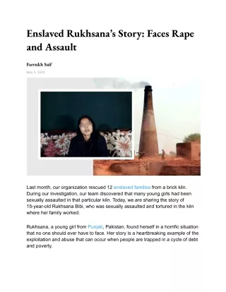 Enslaved Rukhsana’s Story_ Faces Rape and Assault