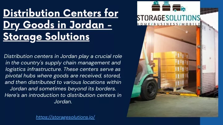 distribution centers for dry goods in jordan