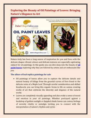 oil paint leaves