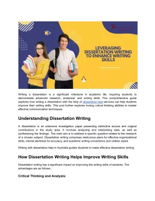 Leveraging Dissertation Writing to Enhance Writing Skills (1)