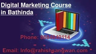 Top 2 Digital Marketing Course in Bathinda