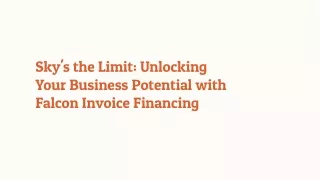 Falcon Invoice Discounting: Fly High with Financial Freedom