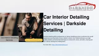 Car Interior Detailing Services | Darkside Detailing