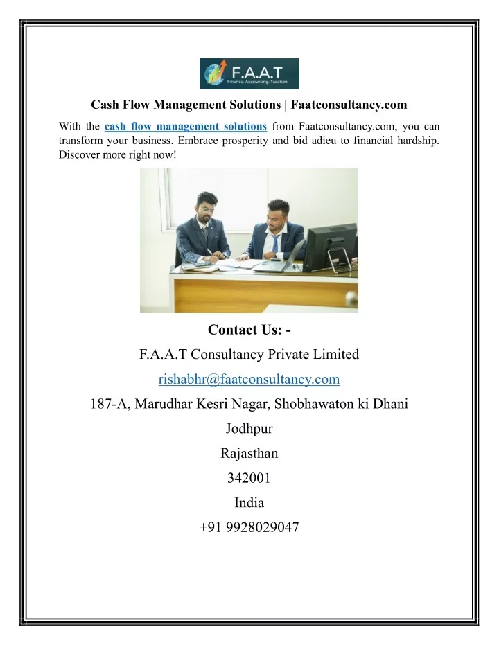 cash flow management solutions faatconsultancy com