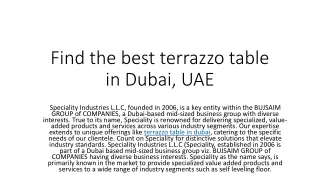 terrazzo table in dubai