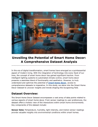 Unveiling the Potential of Smart Home Decor_ A Comprehensive Dataset Analysis