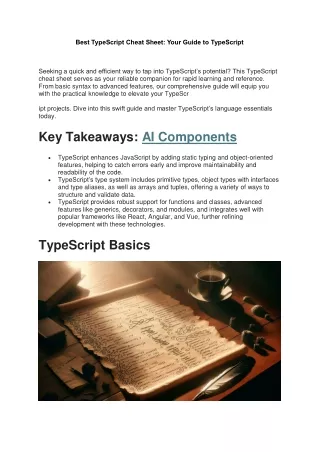 Best TypeScript Cheat Sheet: Your Guide to TypeScript