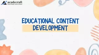 Educational Content Development - Acadecraft