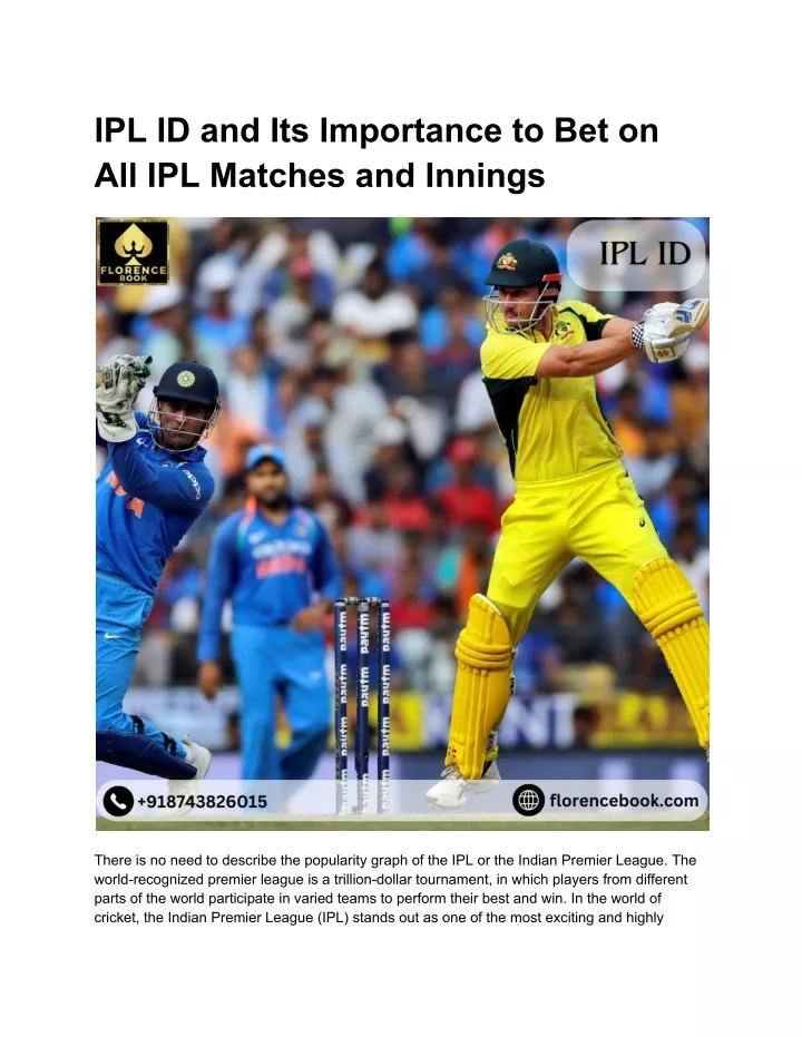 ipl id and its importance