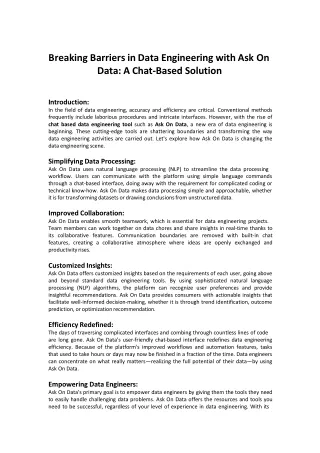 breaking barriers in data engineering with