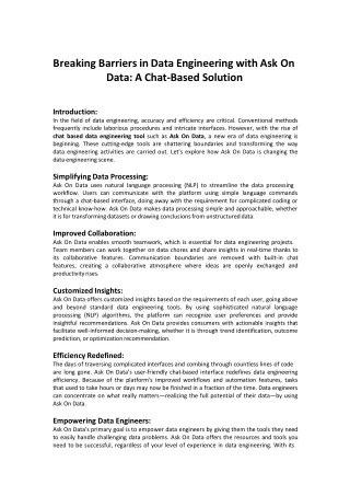 Ask On Data A Chat Based Data Engineering Tool